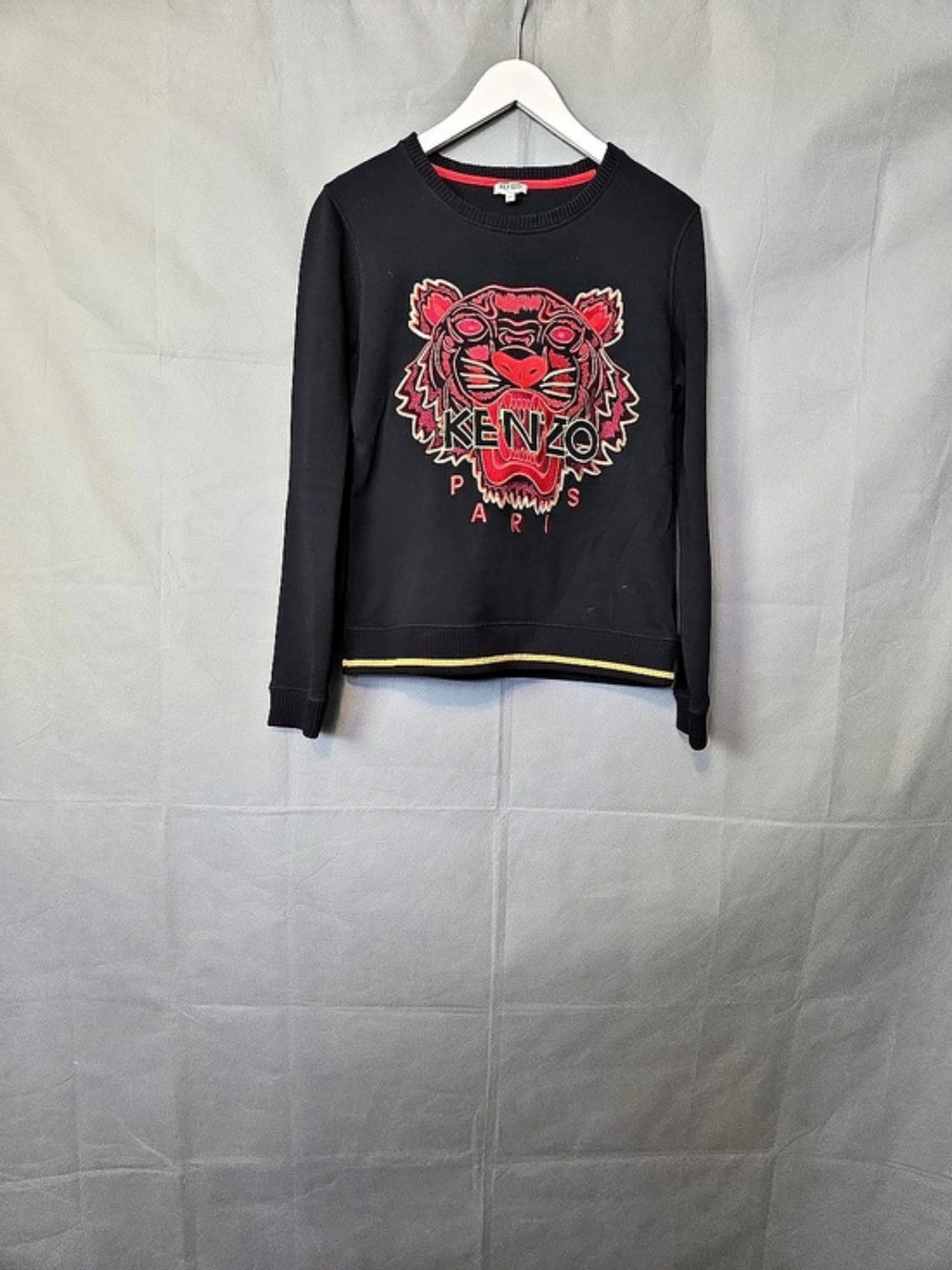 KENZO Tiger Embroidered Sweatshirt Black & Red